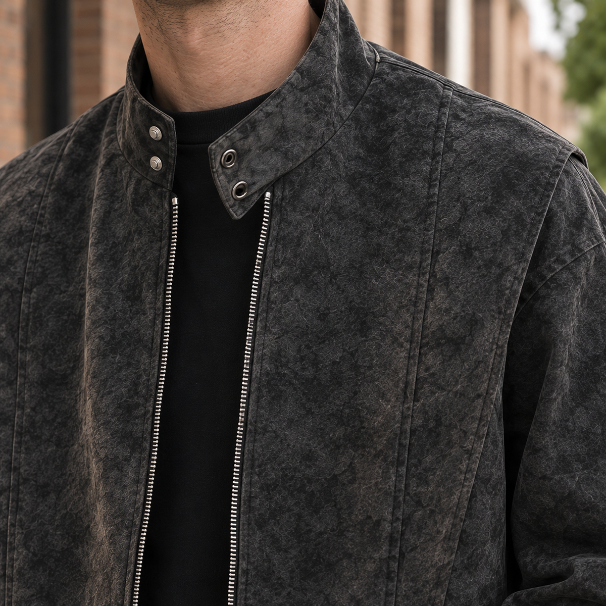 Caspian-Rhys Stand Collar Jacket
