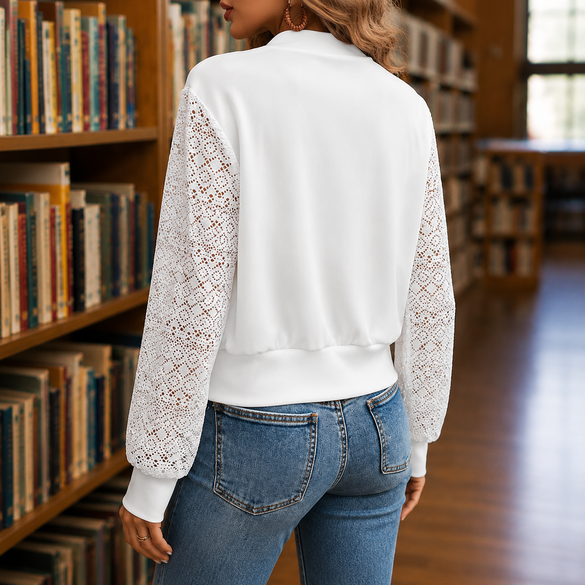 Vera-Hope Crochet Sleeve Jacket