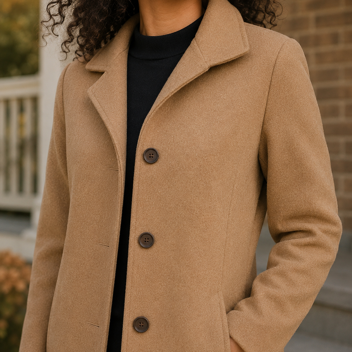 Alba-Sage Straight Cut Coat