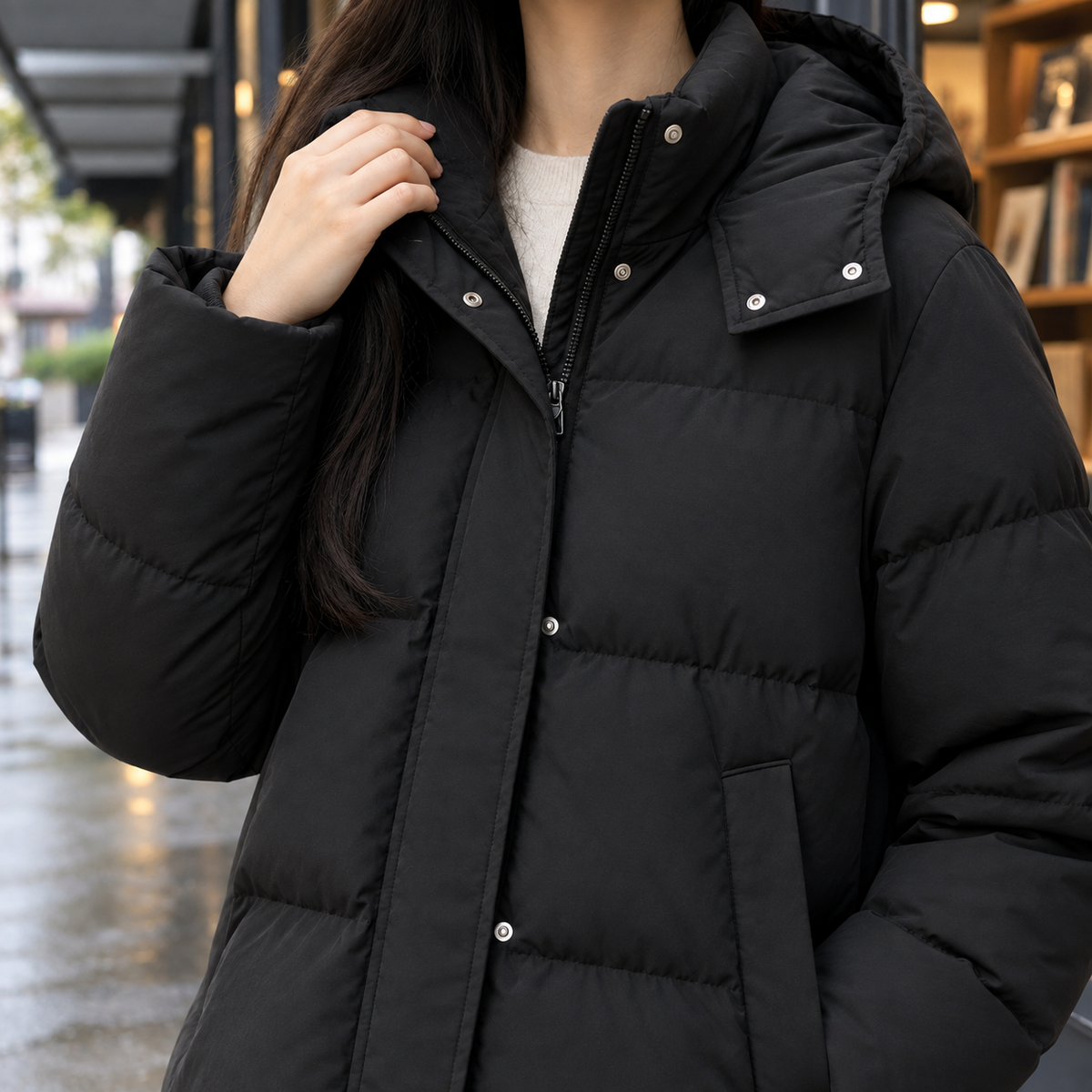 Eliza Hooded Puffer Jacket