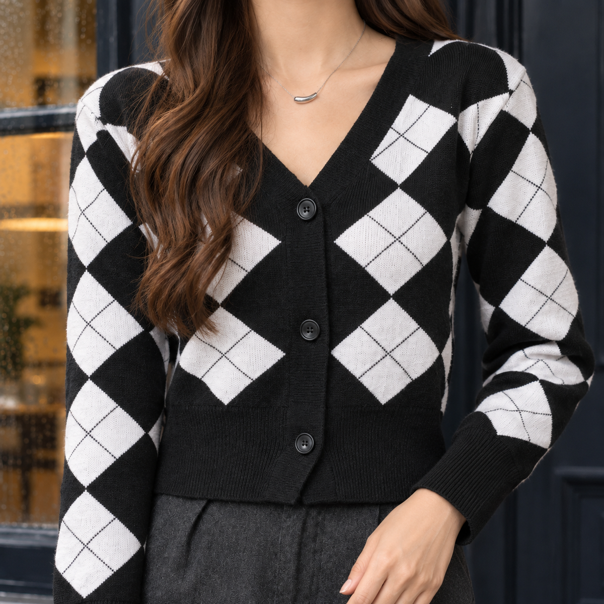 Adeline-Jade Argyle Cardigan
