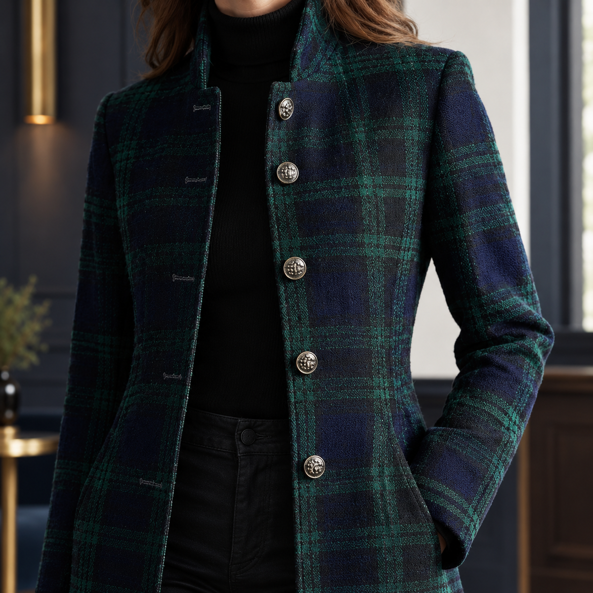 Yara-Louise Plaid Coat