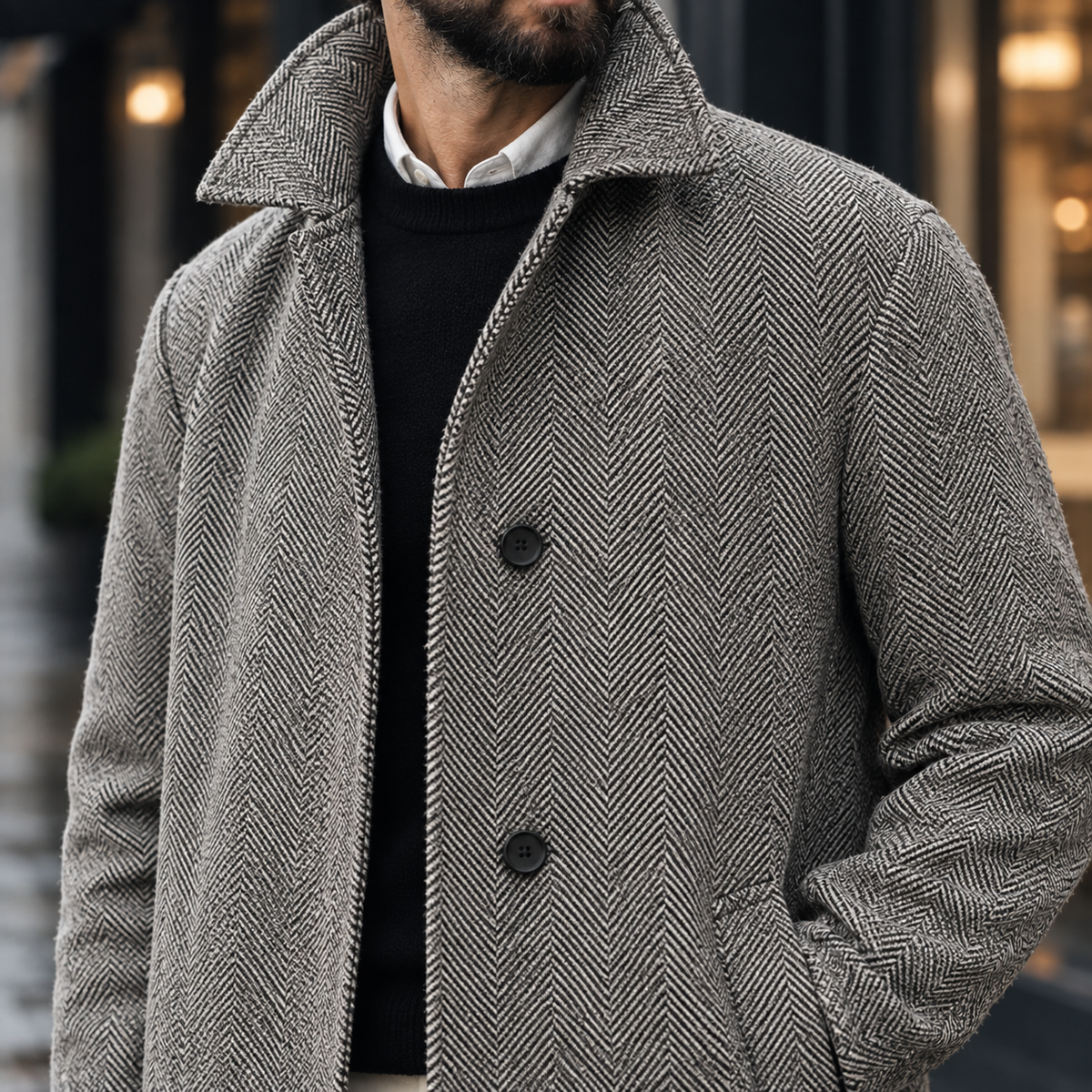 Brian-Lane Cashmere-Feel Overcoat