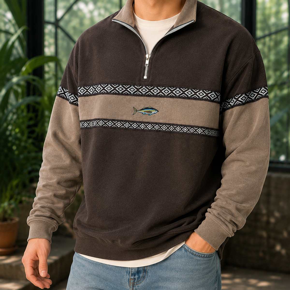 Griffin-Grant Quarter Zip Sweater