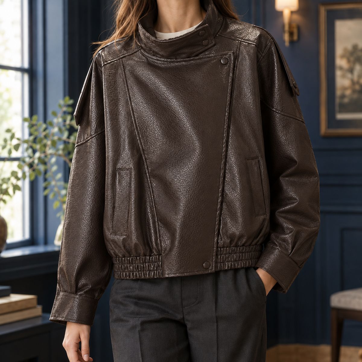 Eugenie-Elise Moto Jacket