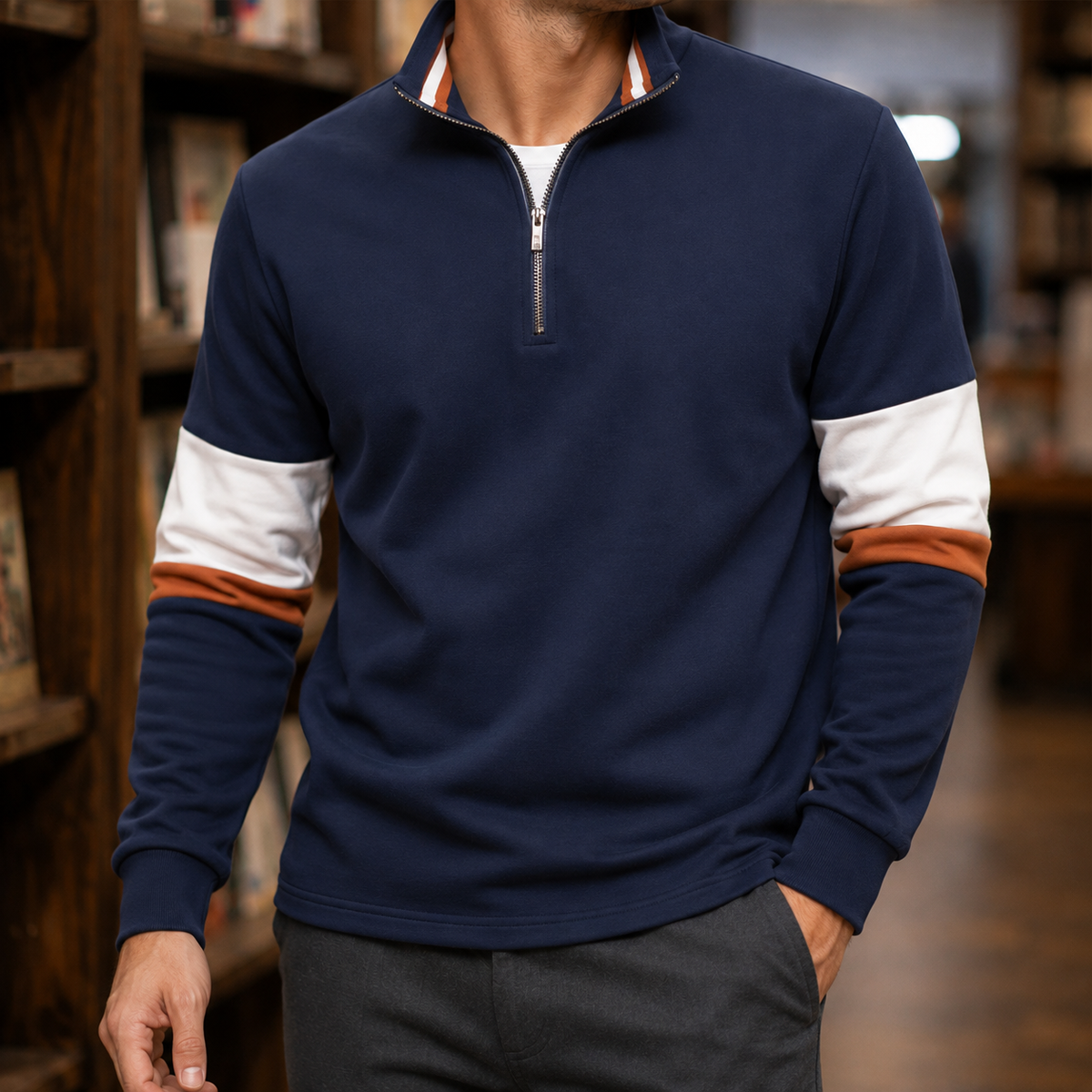 Barnaby-Rhys Quarter-Zip Sweater
