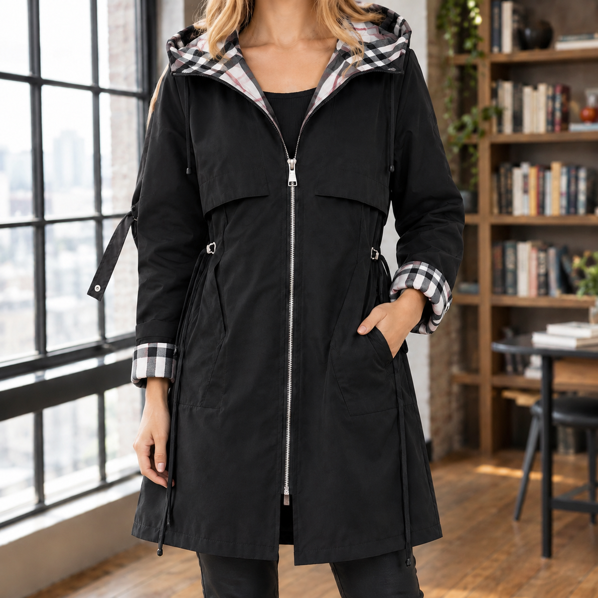 Juliet-June Check Trim Jacket
