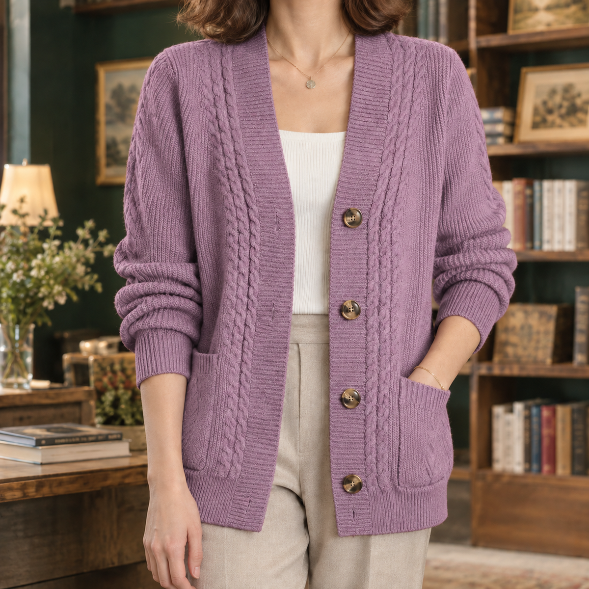 Susannah Cable Knit Cardigan