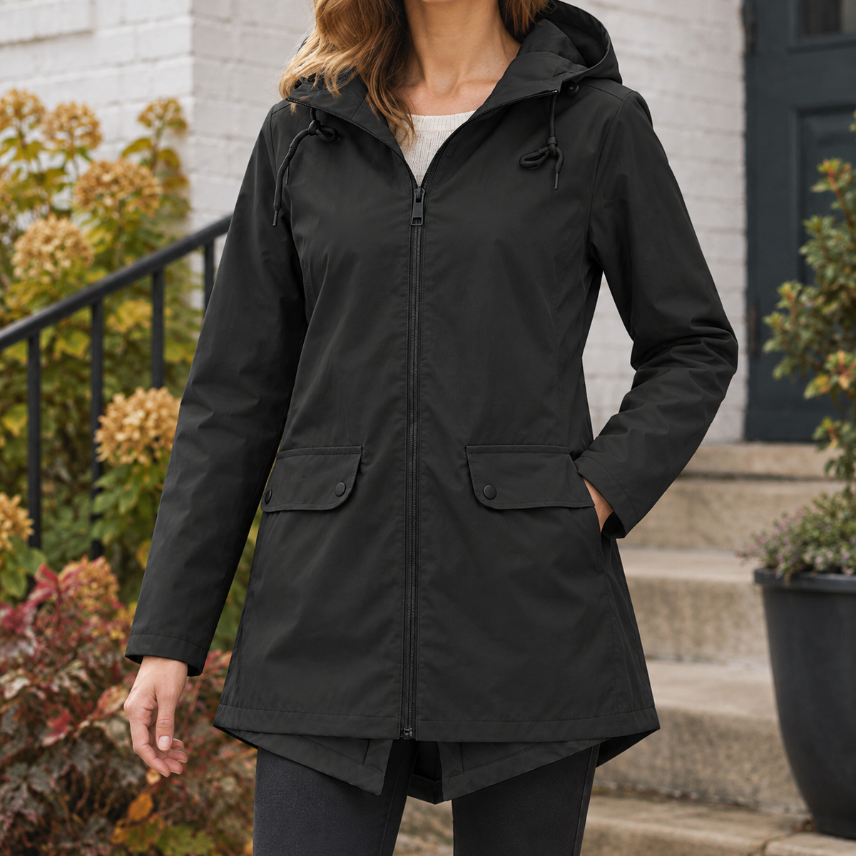 Talia-Sage Hooded Jacket