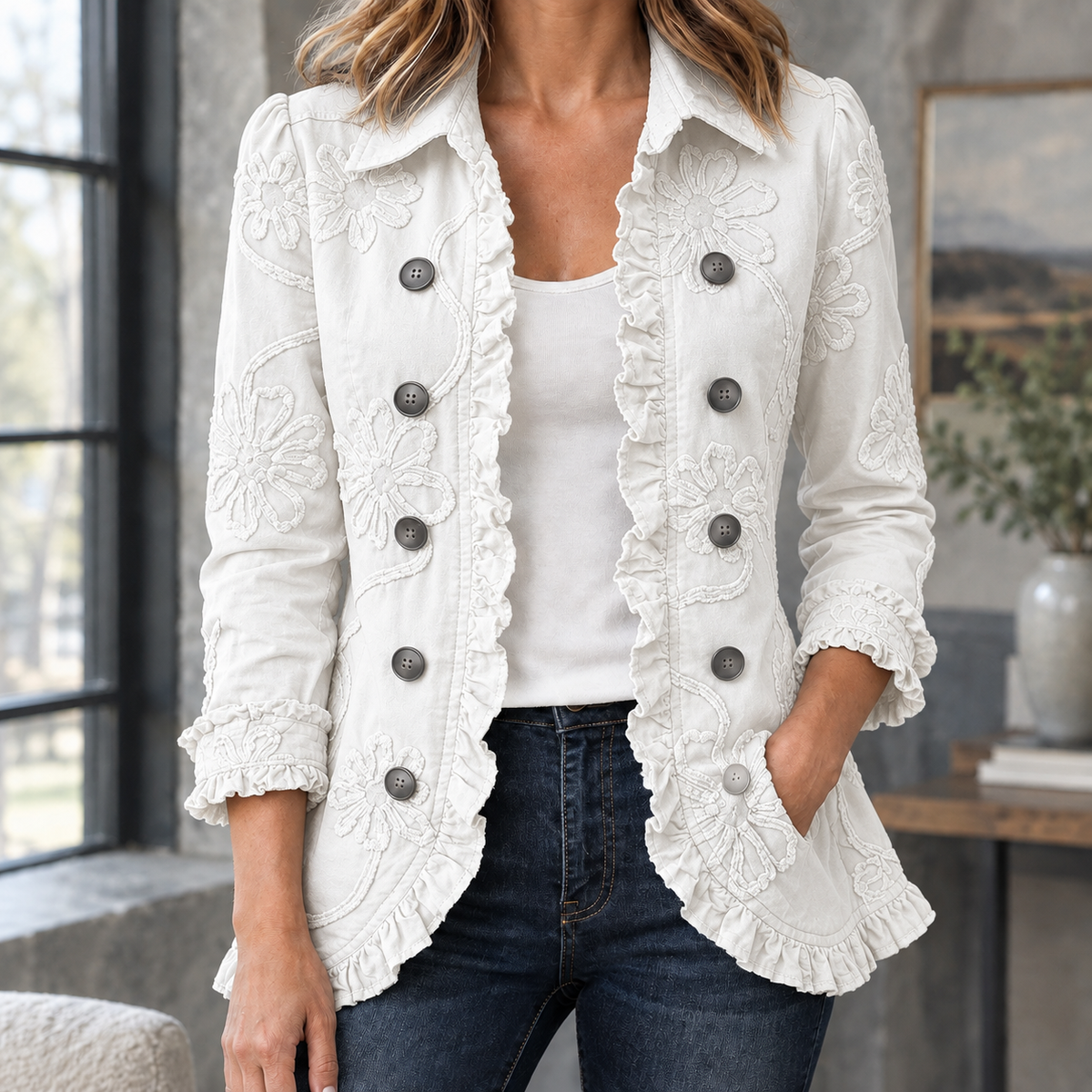 Hyacinth-Hope Floral Jacket