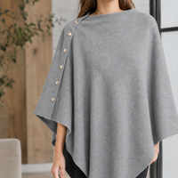 Padbury Buttoned Poncho