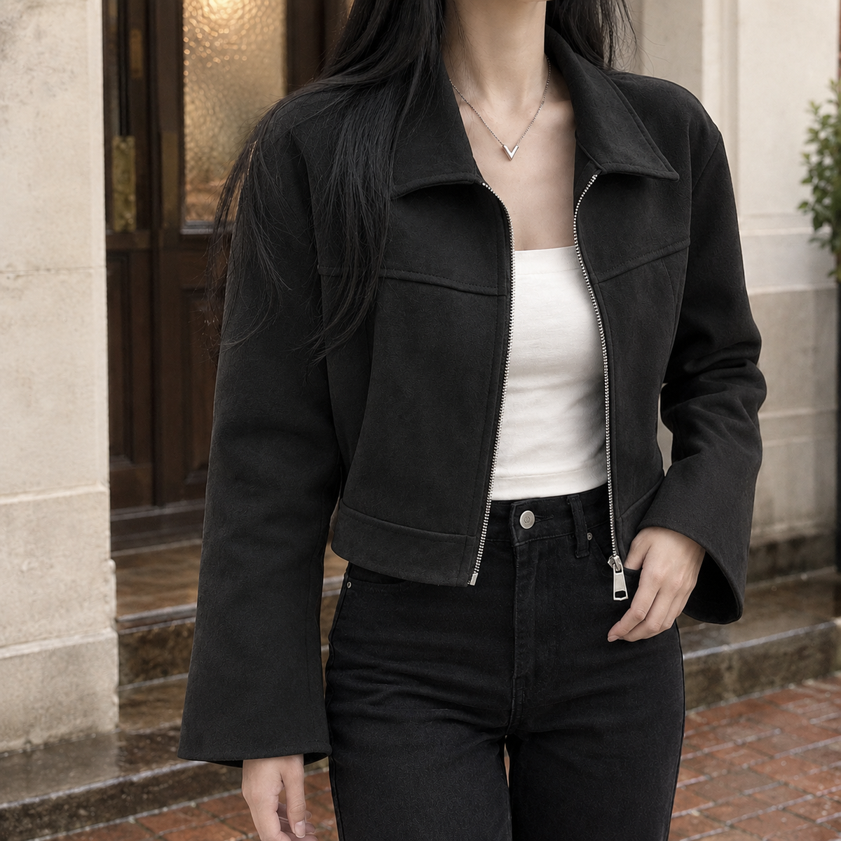 Violet Cropped Jacket