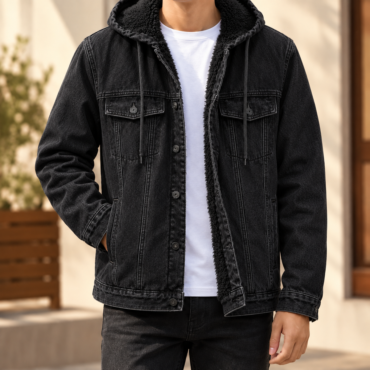 Anton-Reid Hooded Denim Jacket