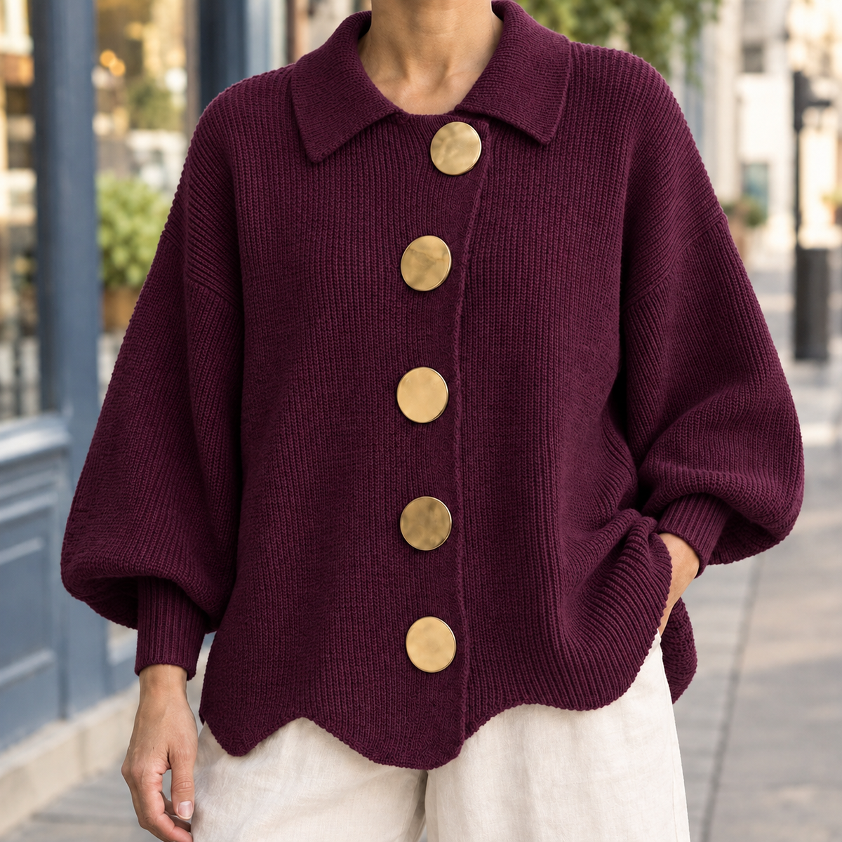 Leon-West Statement Cardigan