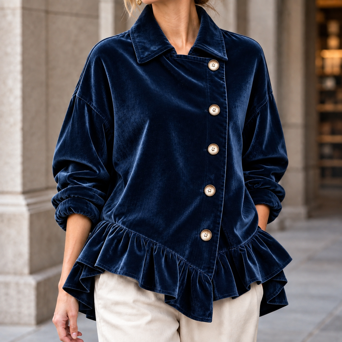 Annalise-Jane Ruffle Hem Jacket