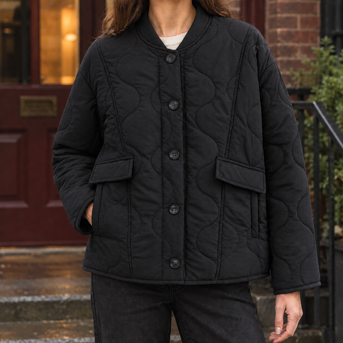 Portia-Pearl Quilted Jacket
