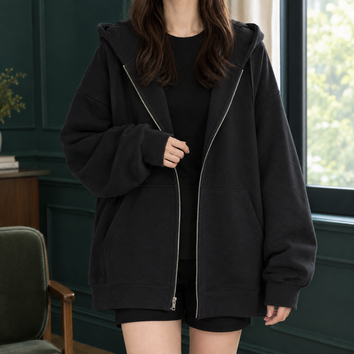 Lavinia-Mae Oversized Zip Hoodie