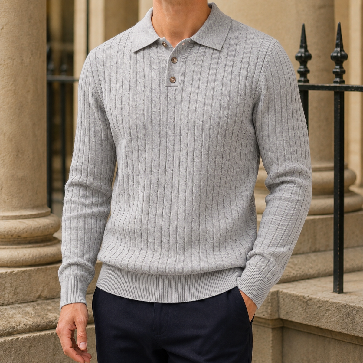 Cedric-Scott Cable Knit Sweater