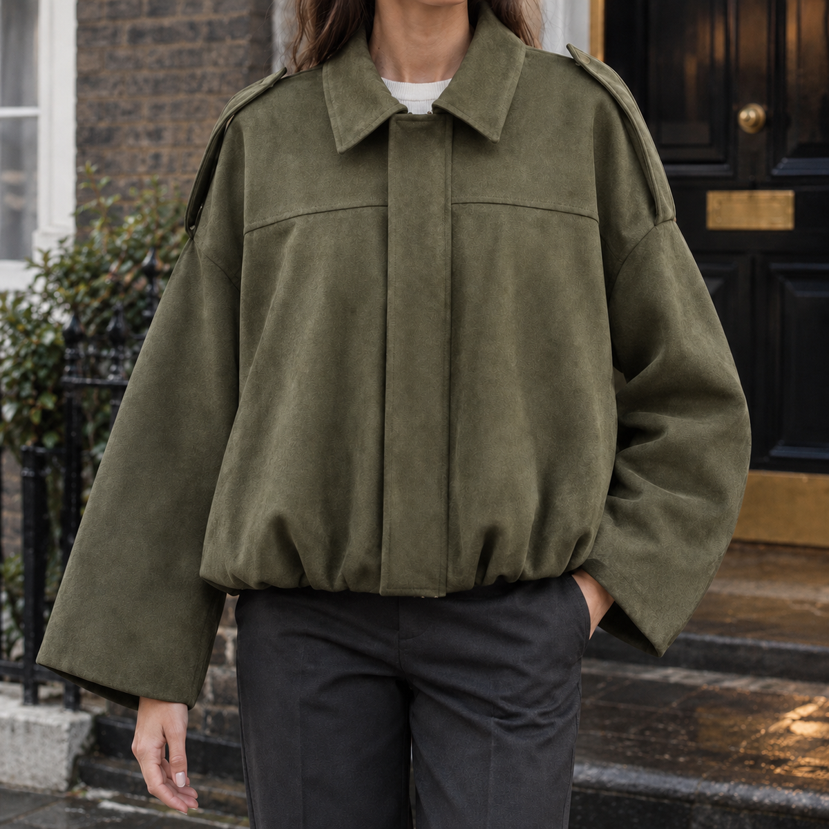 Gwendolyn Faux Suede Jacket