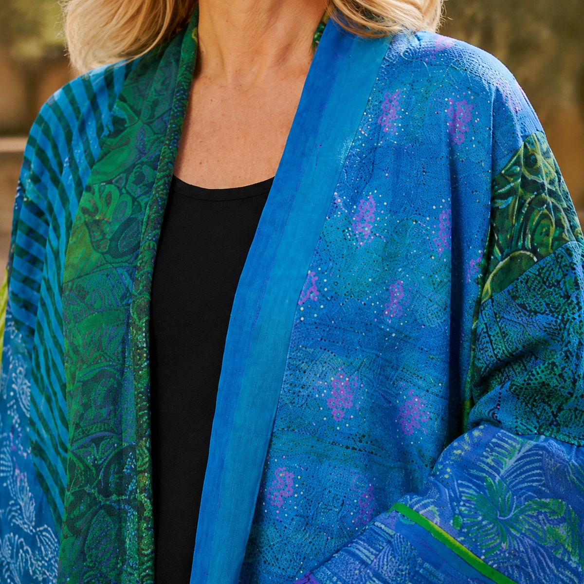 Sage Patchwork Cardigan
