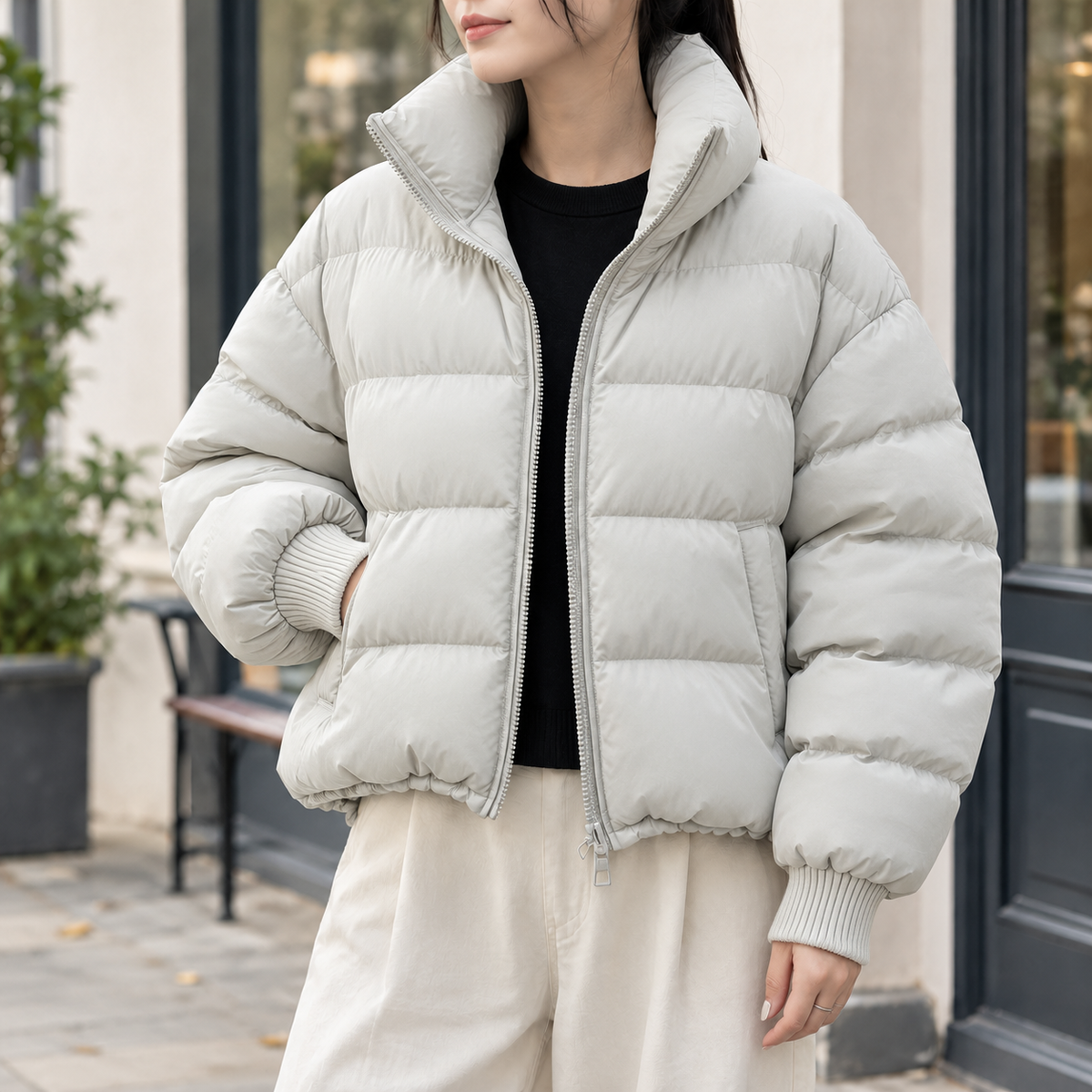 Meredith-Marie Quilted Puffer Jacket
