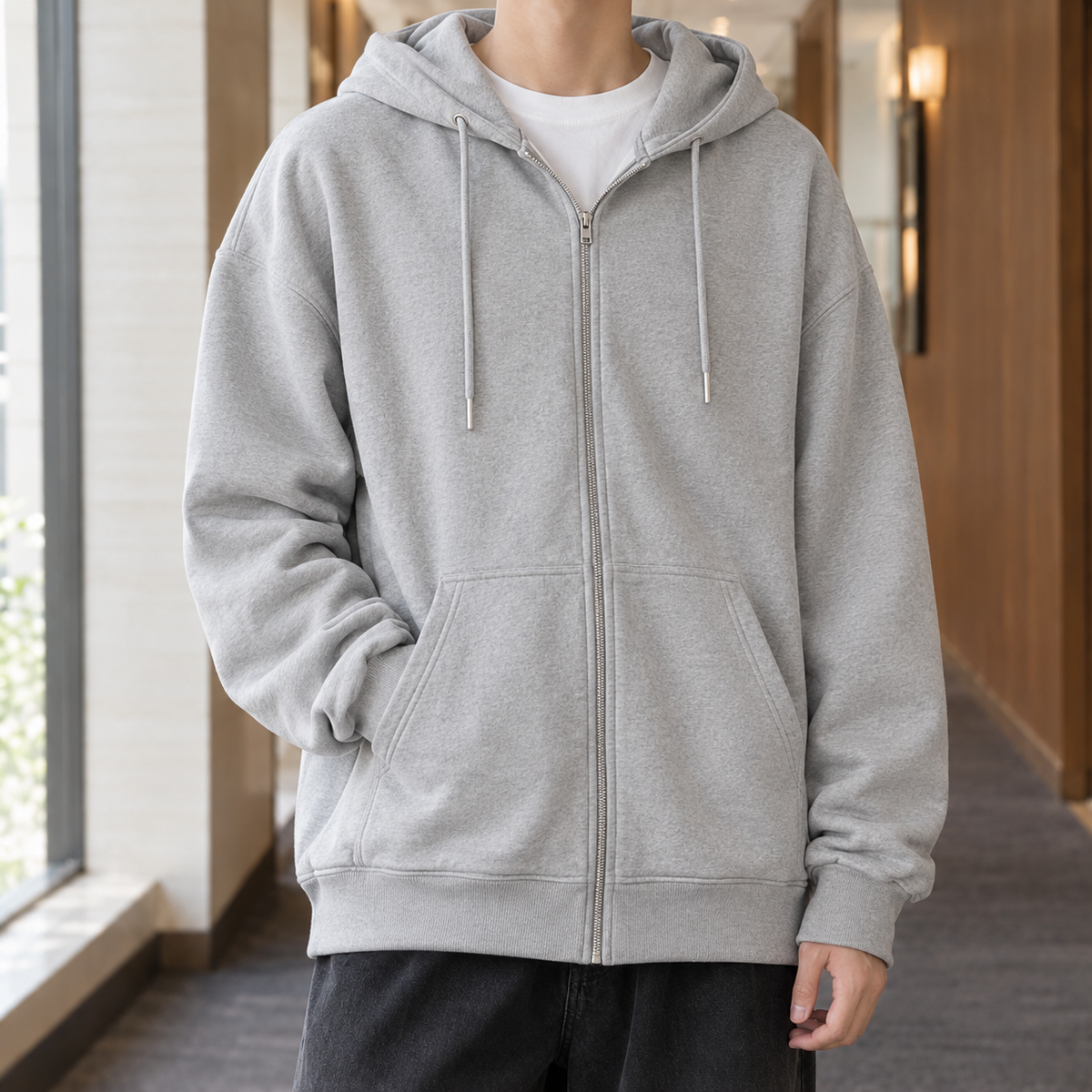 Harvey Hooded Zip Hoodie