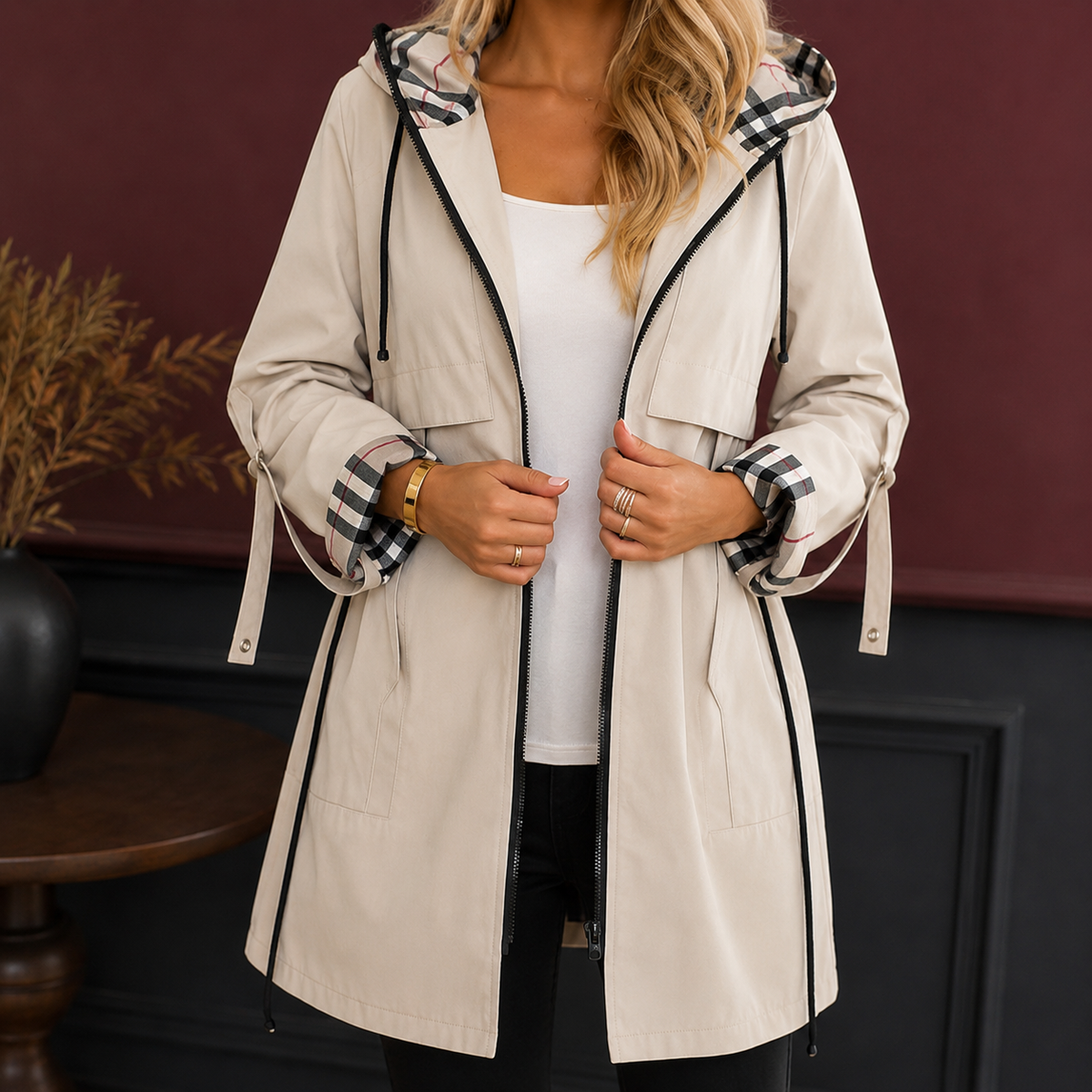 Adeline-Lane Hooded Coat