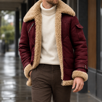 Gustav-Tate Faux Suede Aviator Jacket