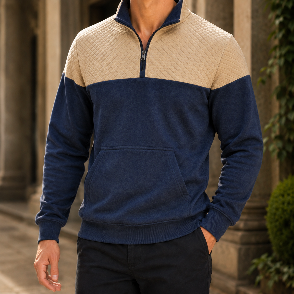 Spencer-Miles Quilted Sweater