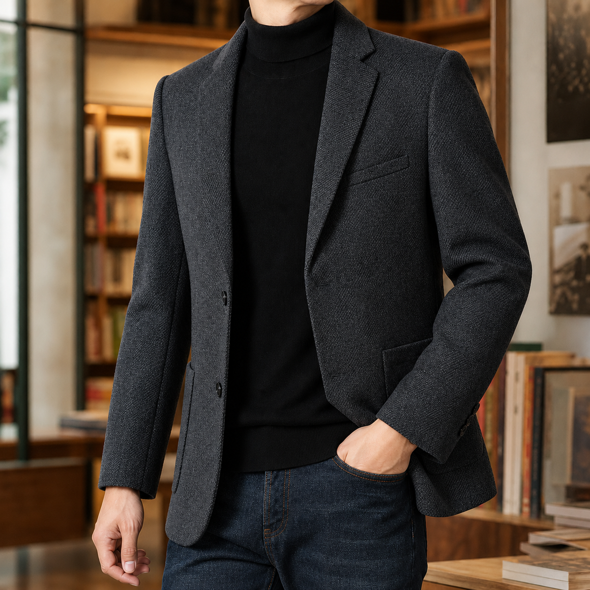 Gaspard Cashmere-Feel Blazer