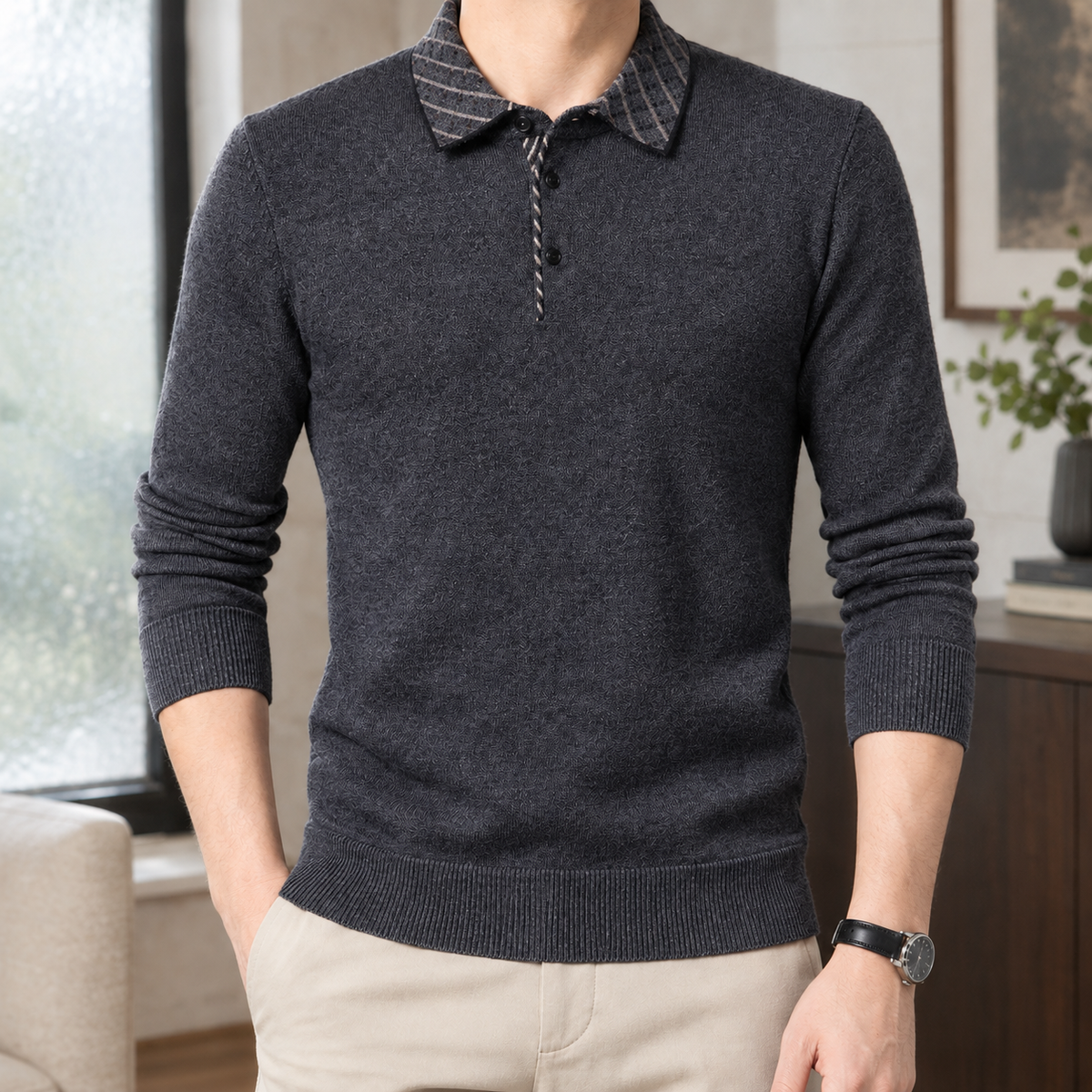 Finley Plaid Collar Sweater