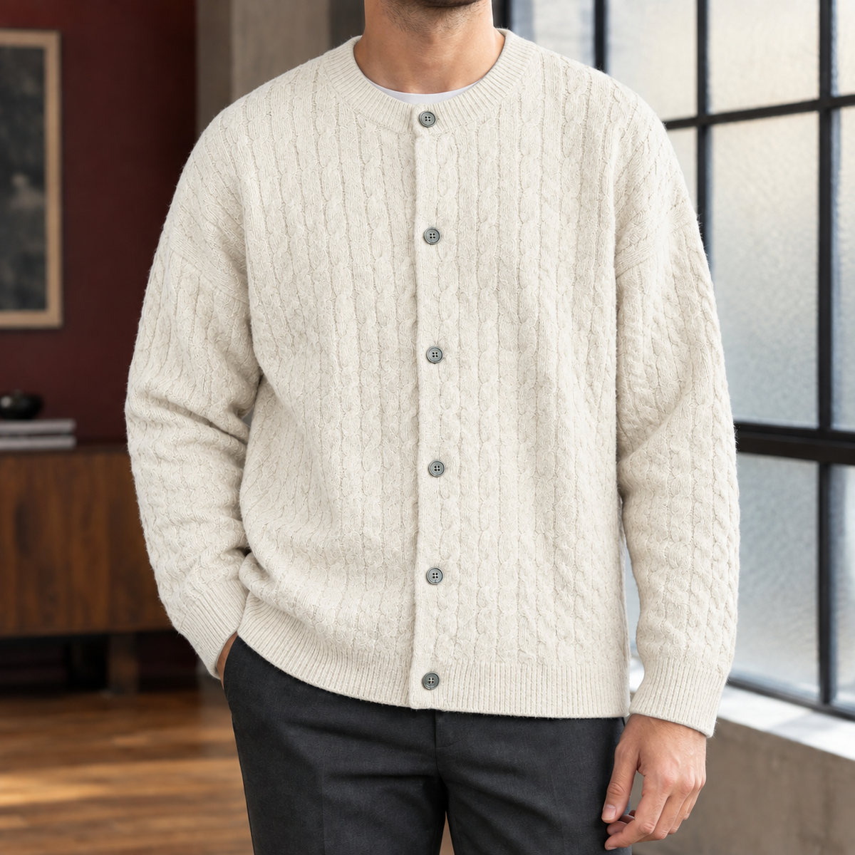 Jayden-Tate Cable Cardigan