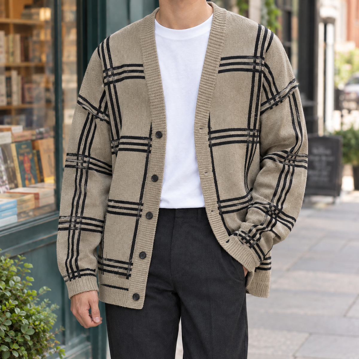 Solomon Plaid Cardigan