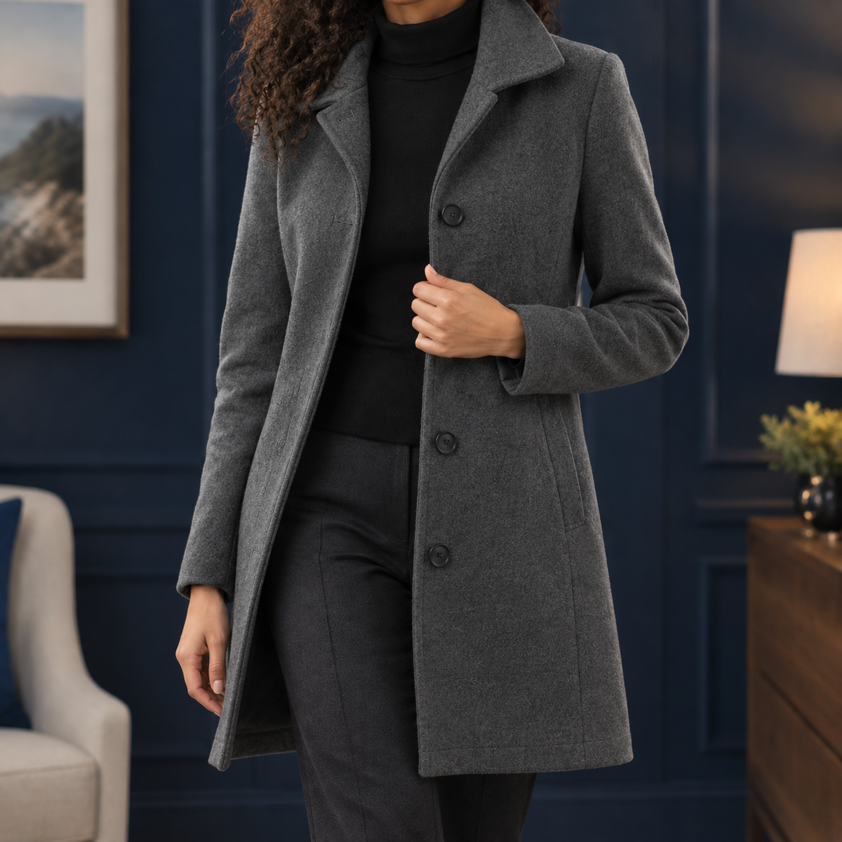 Colette-Eve Button Coat