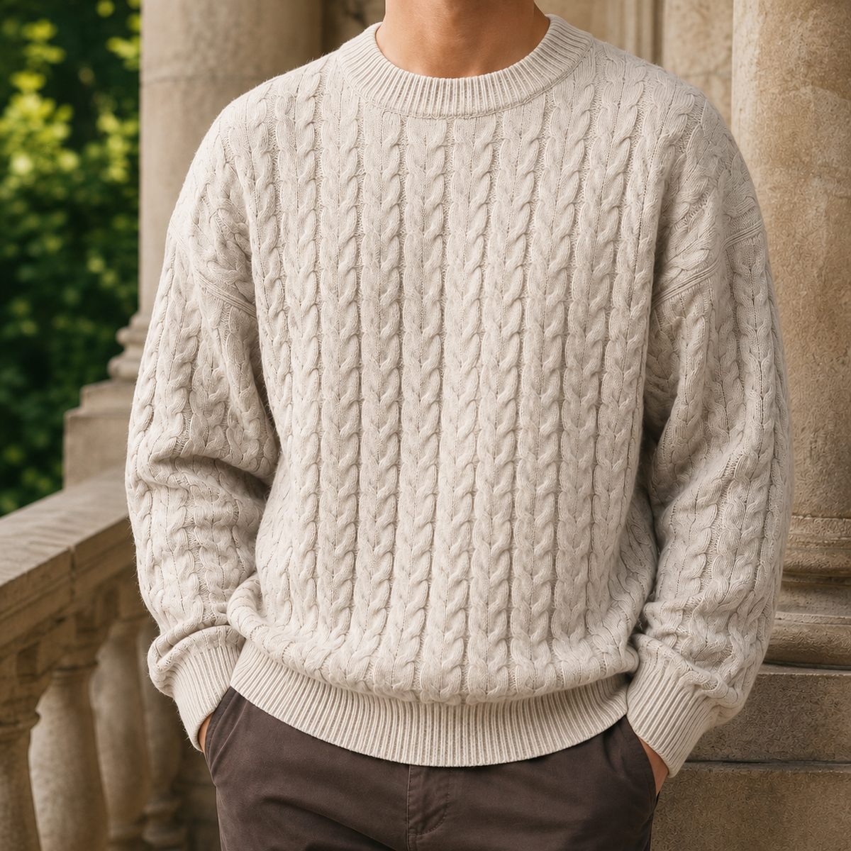 Luca-Jude Cable Knit Sweater