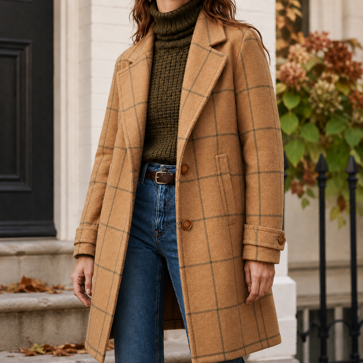 Theodora-Belle Plaid Coat