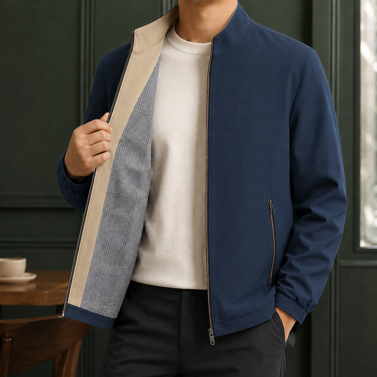 Theodric Stand Collar Jacket