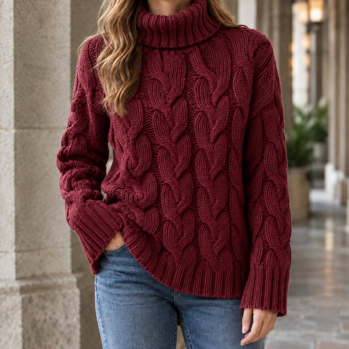 Hildegarde-Kate Cable Knit Sweater