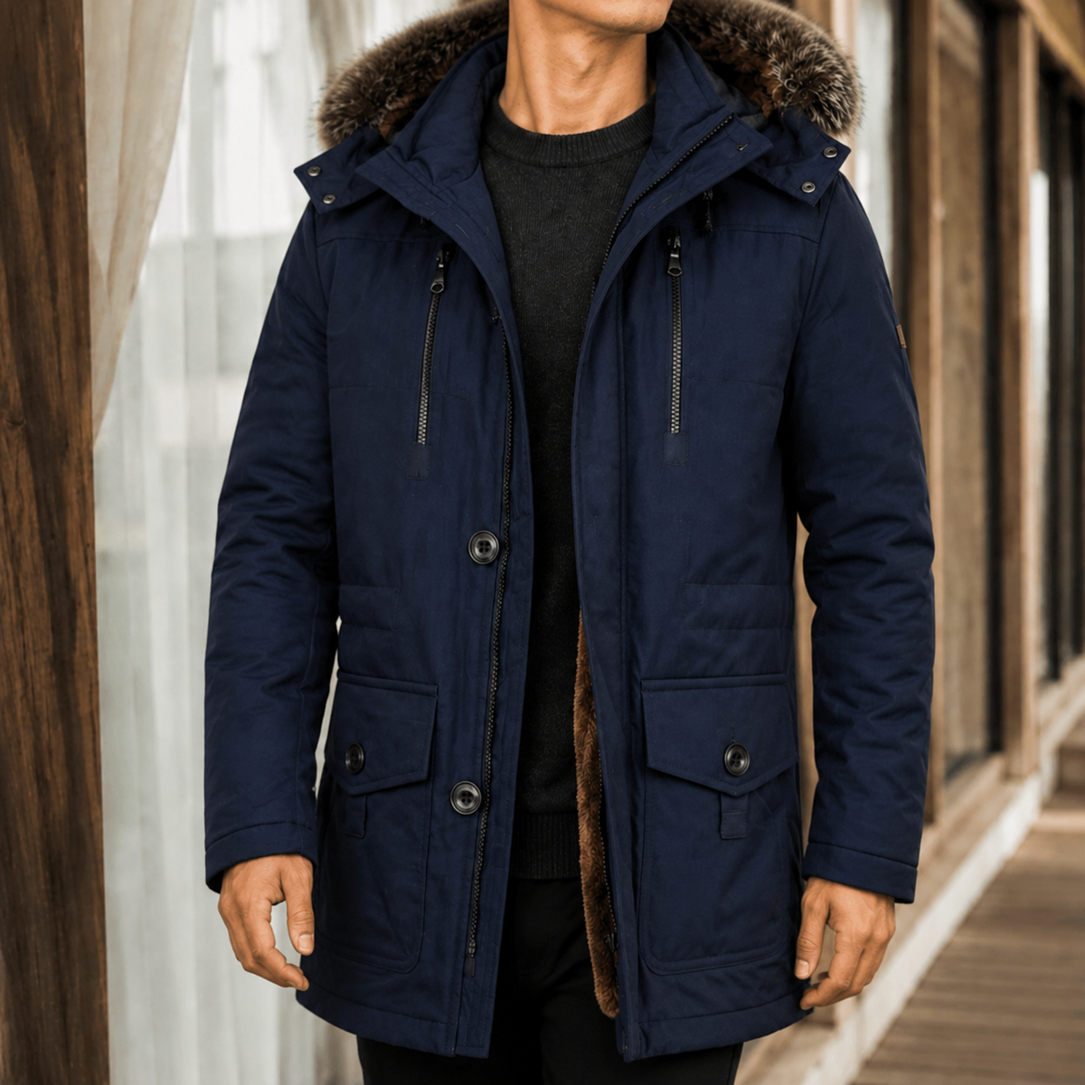 Byron-Tate Hooded Overcoat