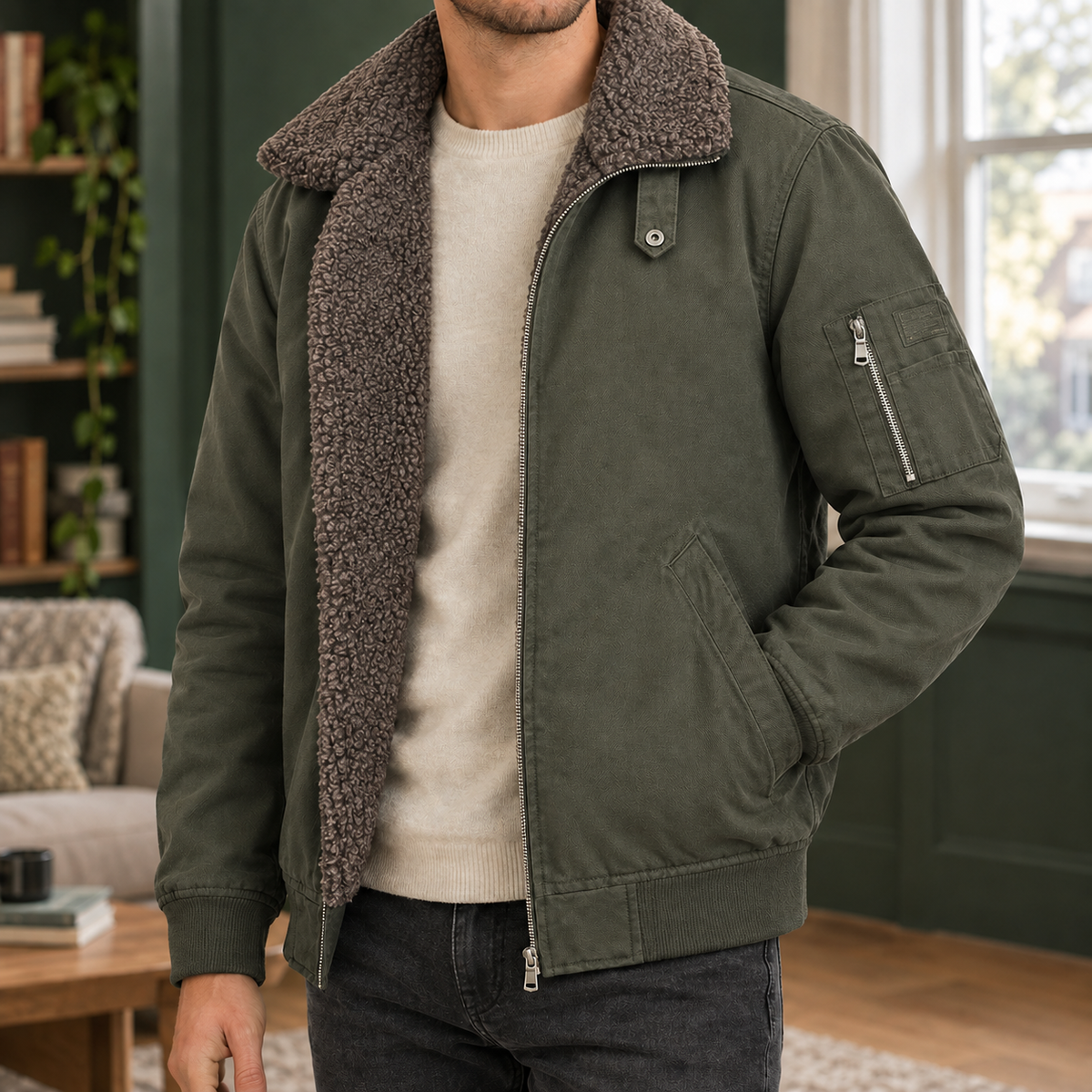 Tobias-Dean Fleece Bomber Jacket