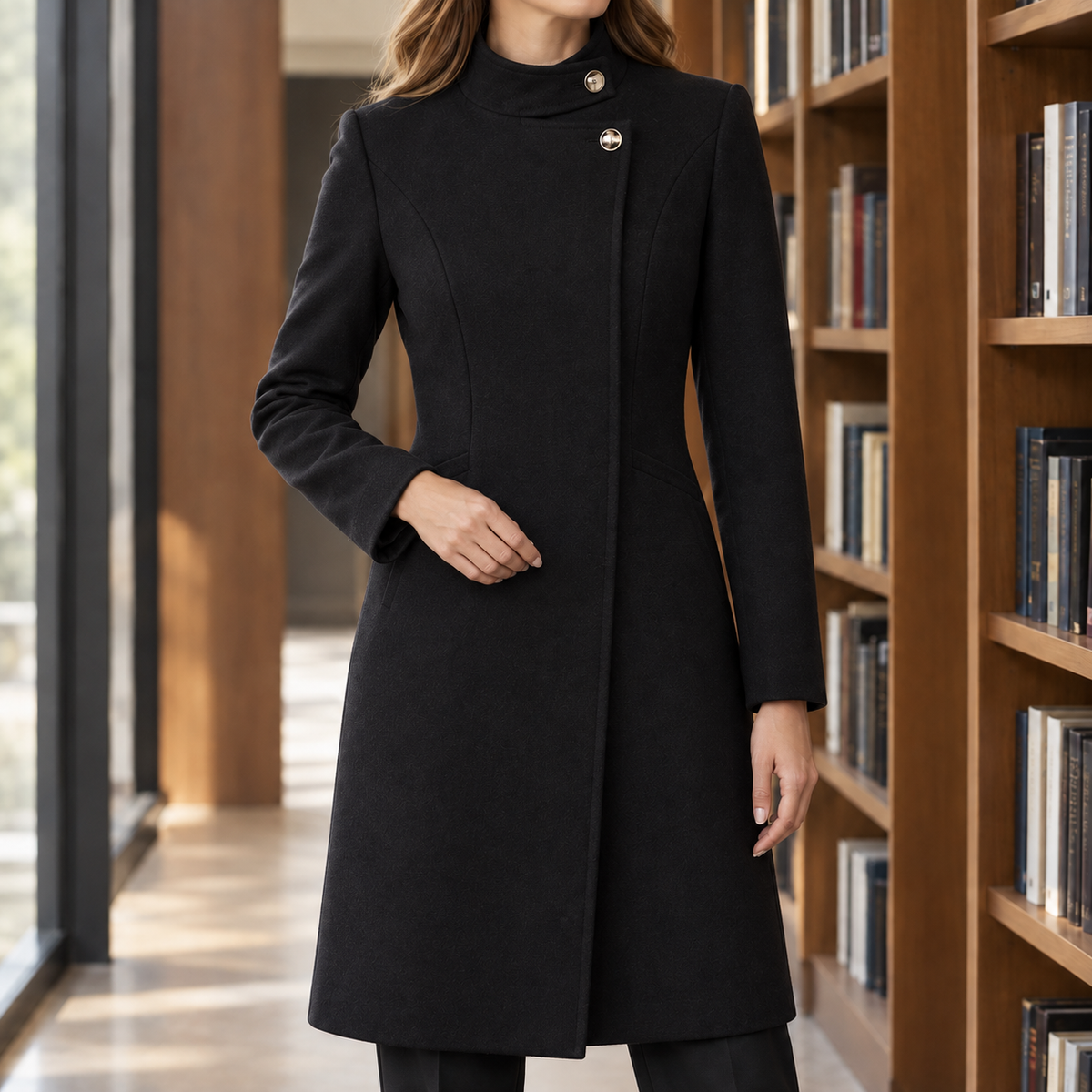 Celandine Stand Collar Coat