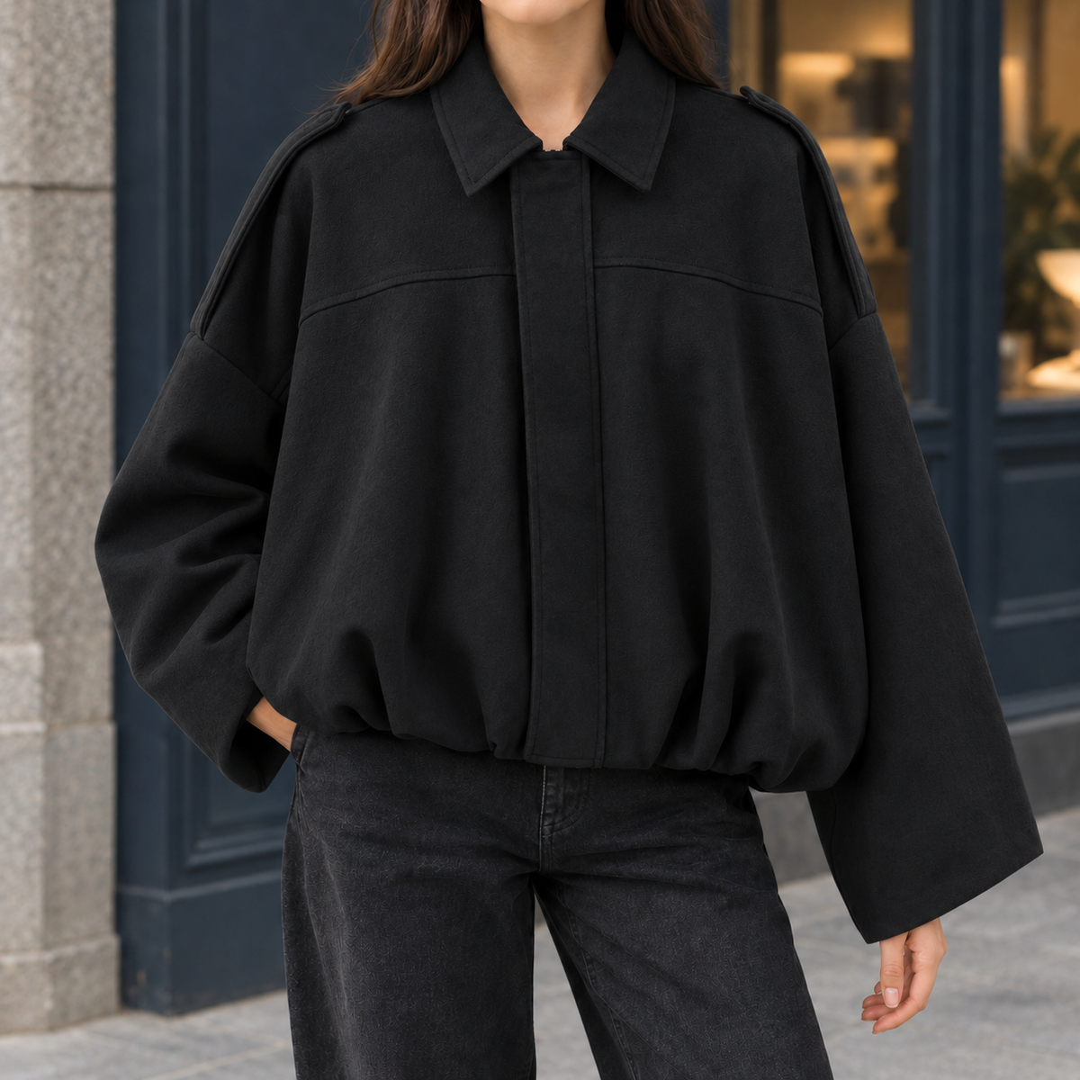 Sasha Faux Suede Bomber Jacket