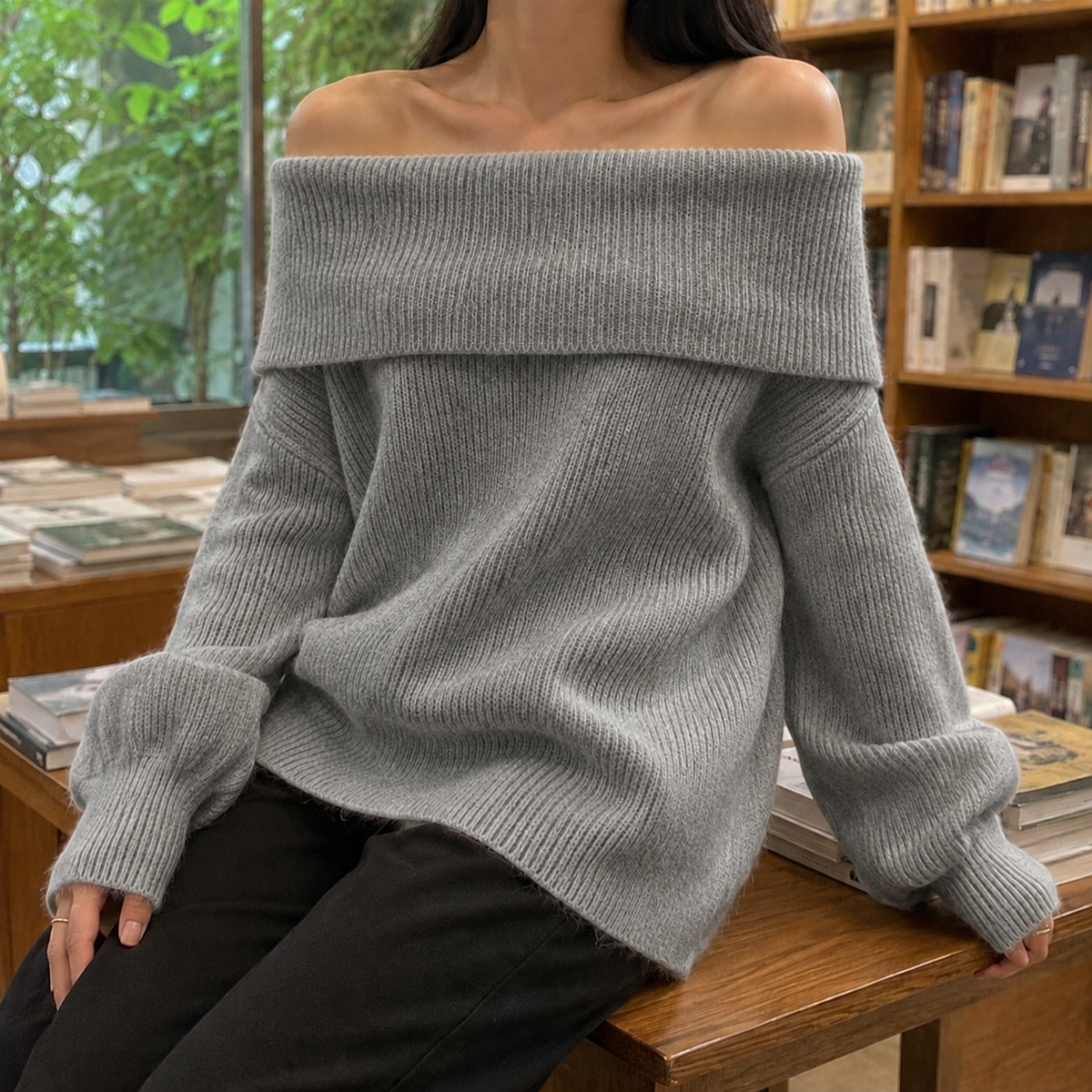 Mercedes Off-Shoulder Sweater