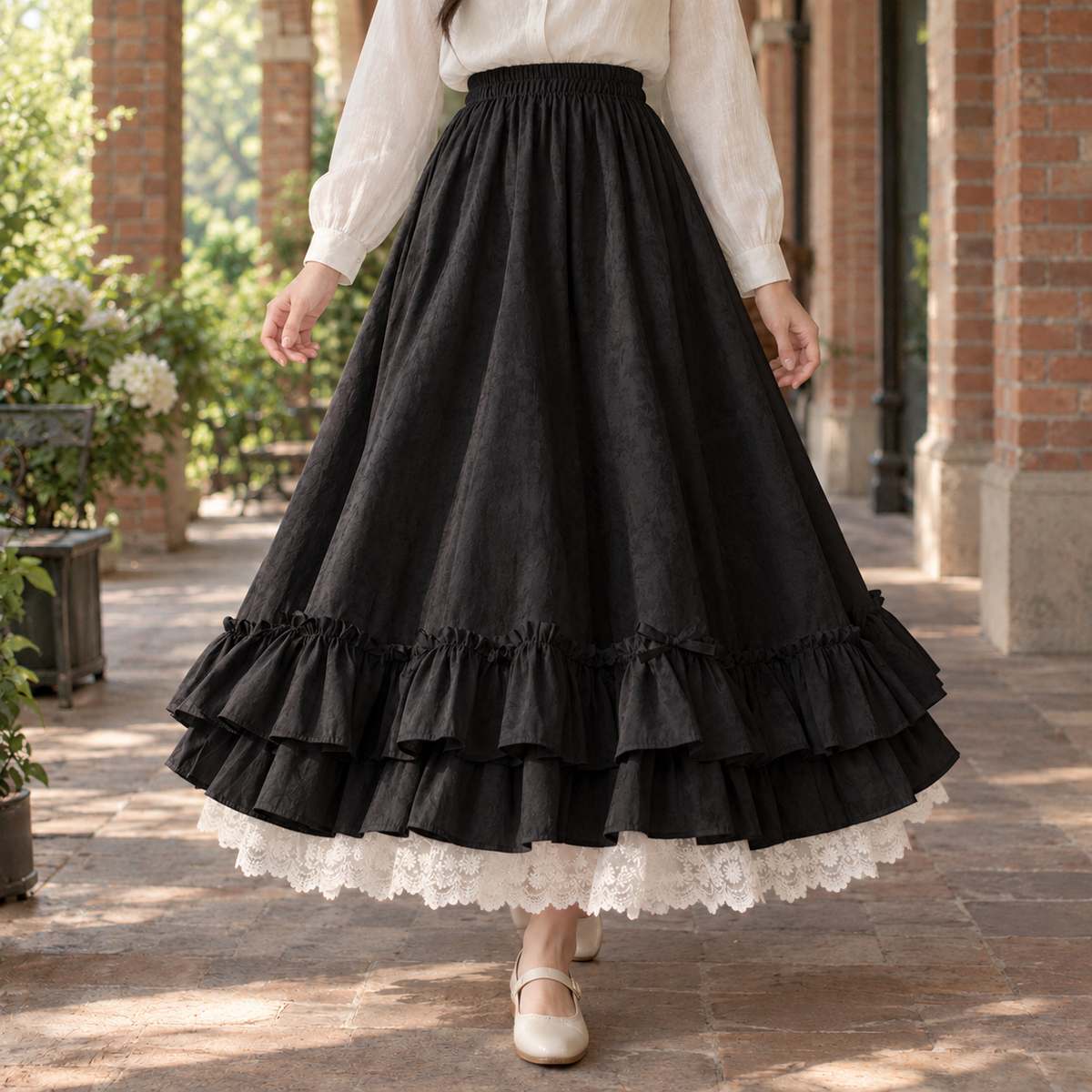 Leontine-Marie Tiered Maxi Skirt