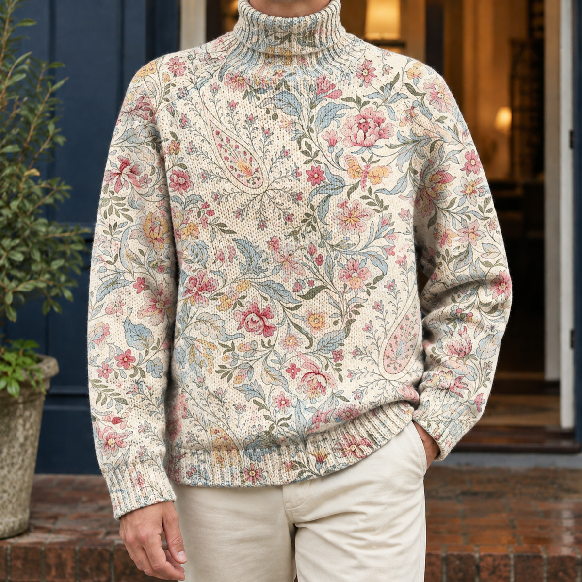 Ardan-Grey Printed Sweater