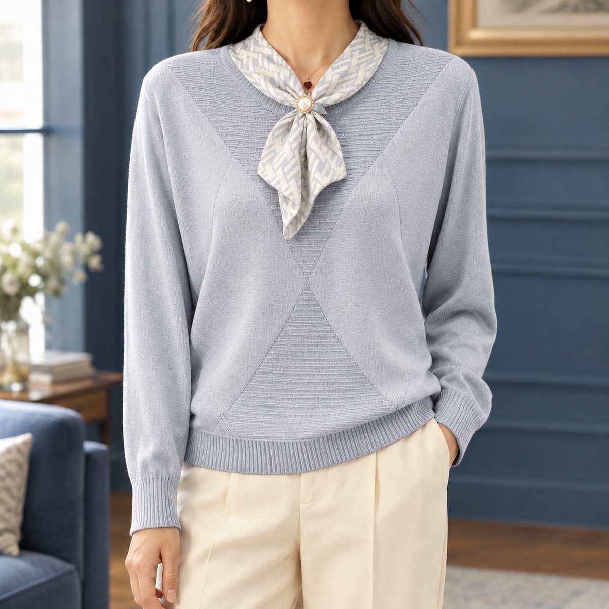 Doverton Scarf Neck Sweater