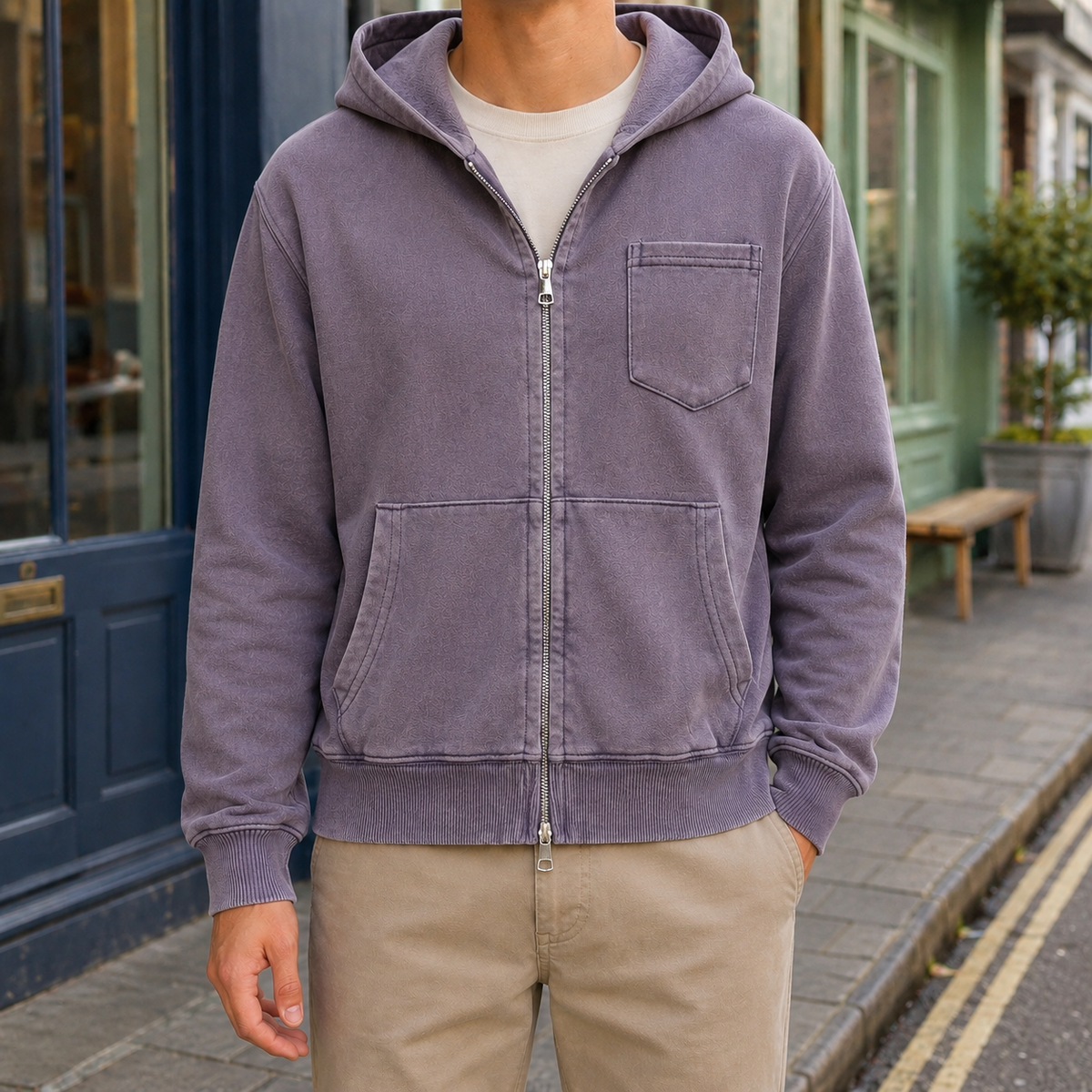 Mortimer Washed Zip Hoodie