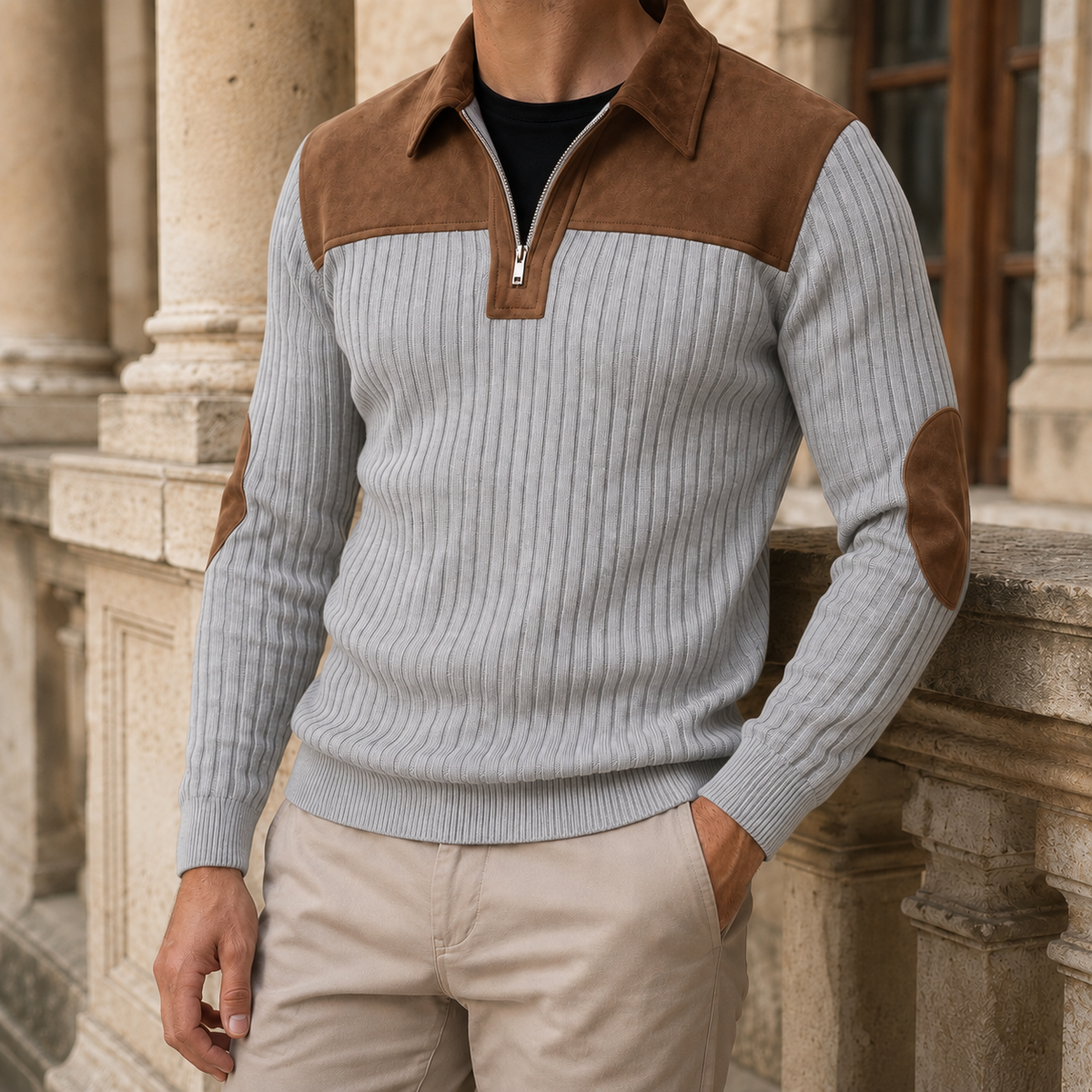 Marcel-Rhys Quarter Zip Sweater