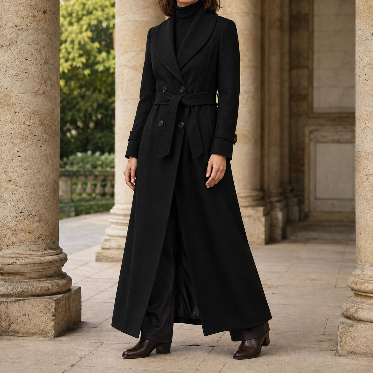 Evelina-Sage Tailored Overcoat