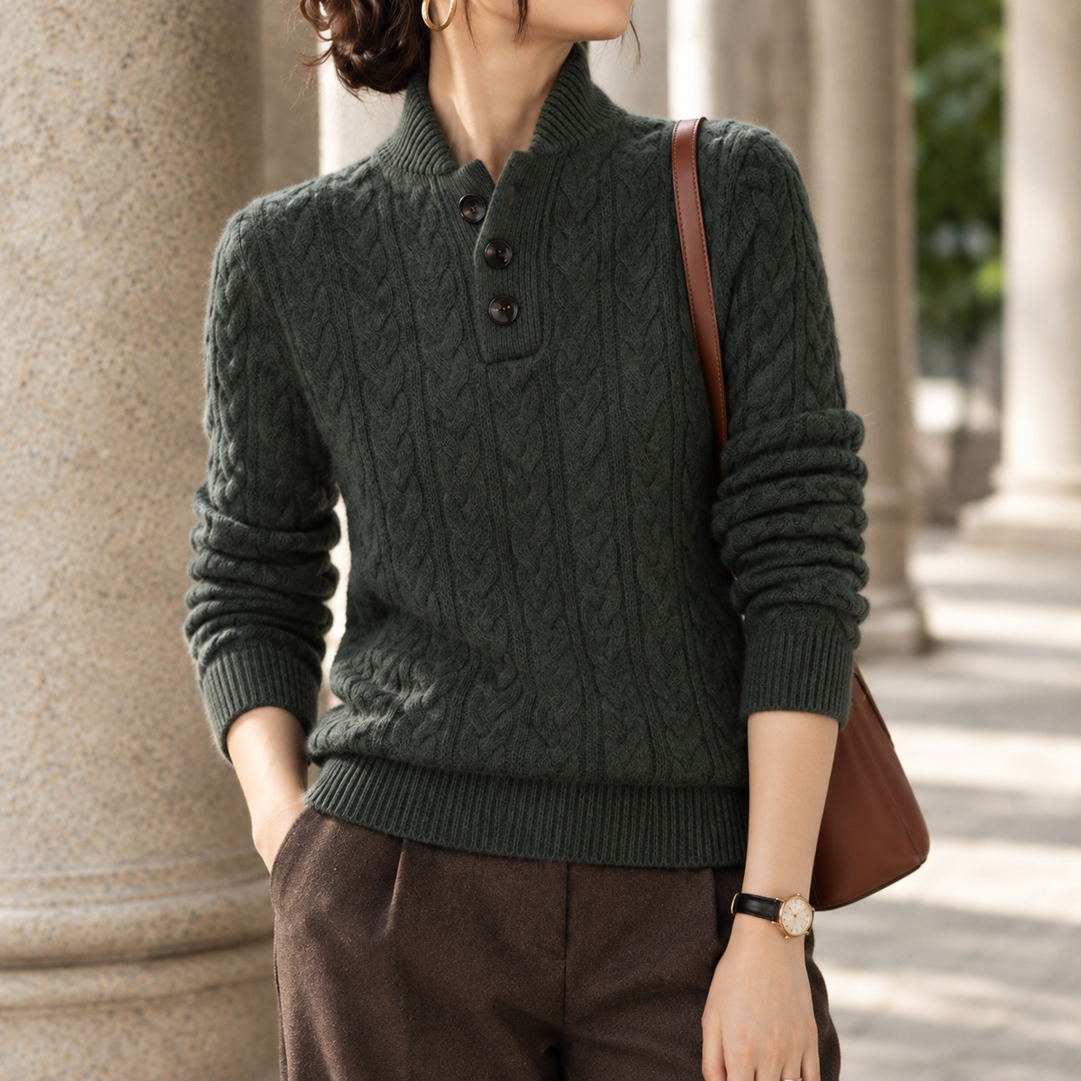 Brigitta-Rae Cable Knit Sweater